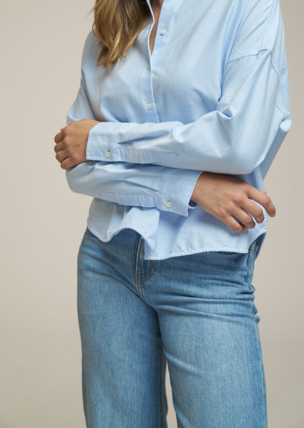 0039 Italy Bluse - LUCY RAW - hell blau