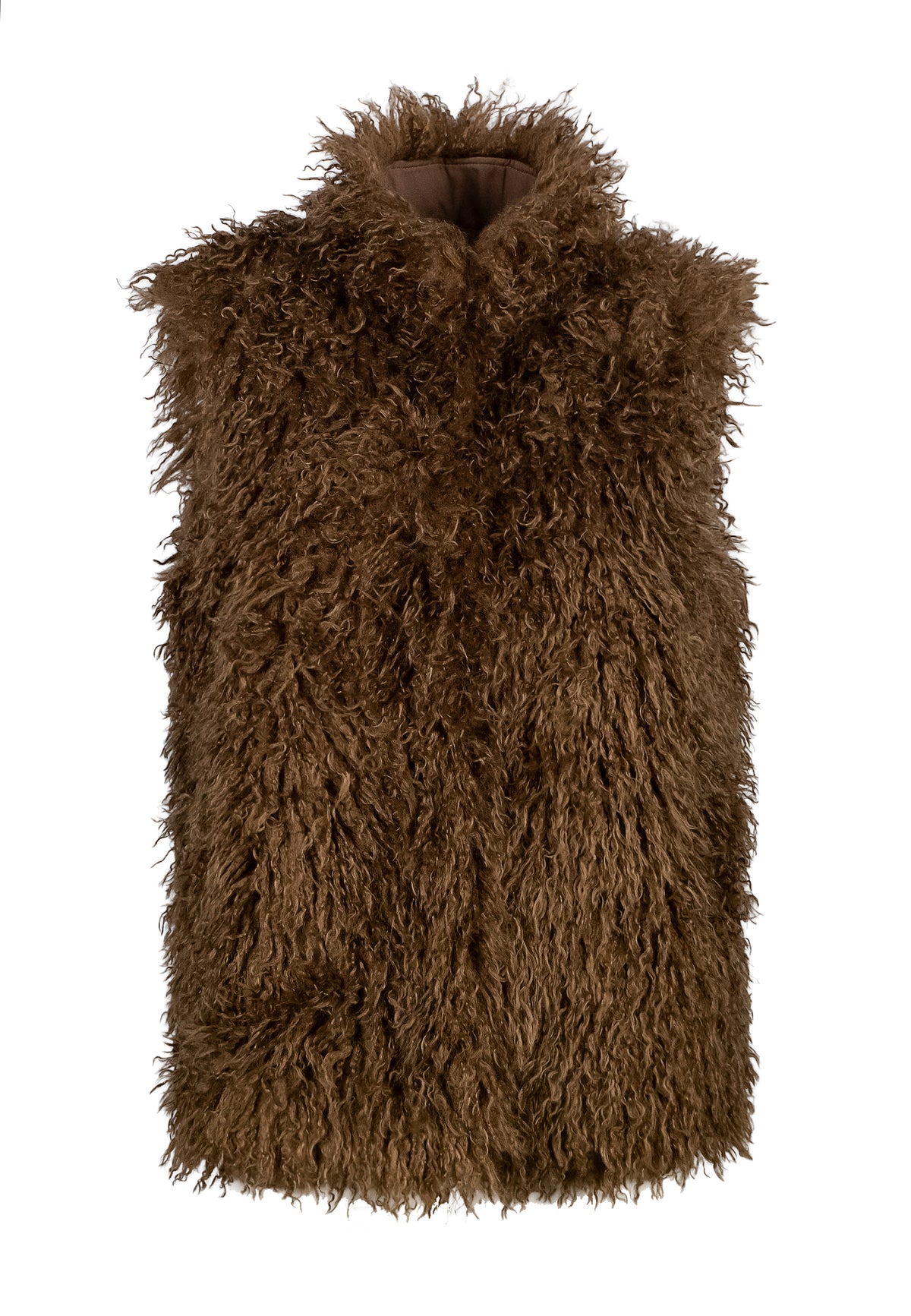 Grace Fashion Fakefur Weste - truffle