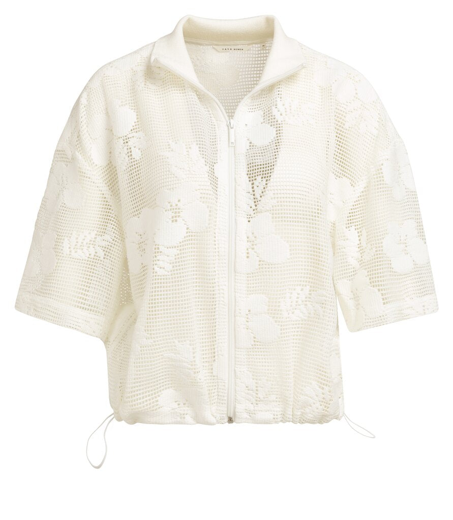 YAYA Häkeljacke beige