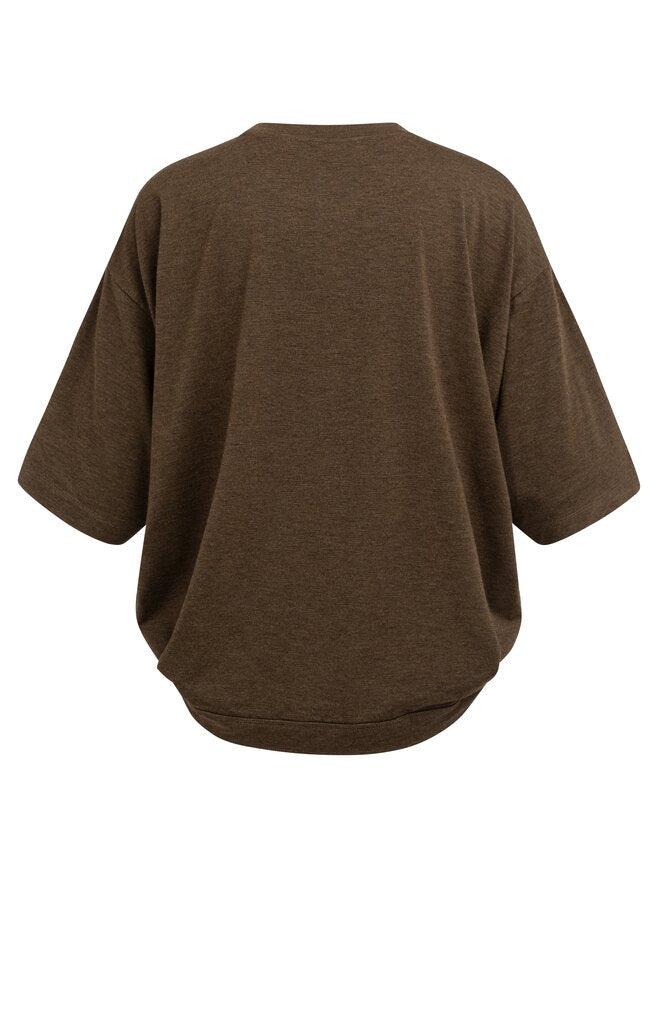 YAYA Pulli Rundhals-oversize braun (Kopie)