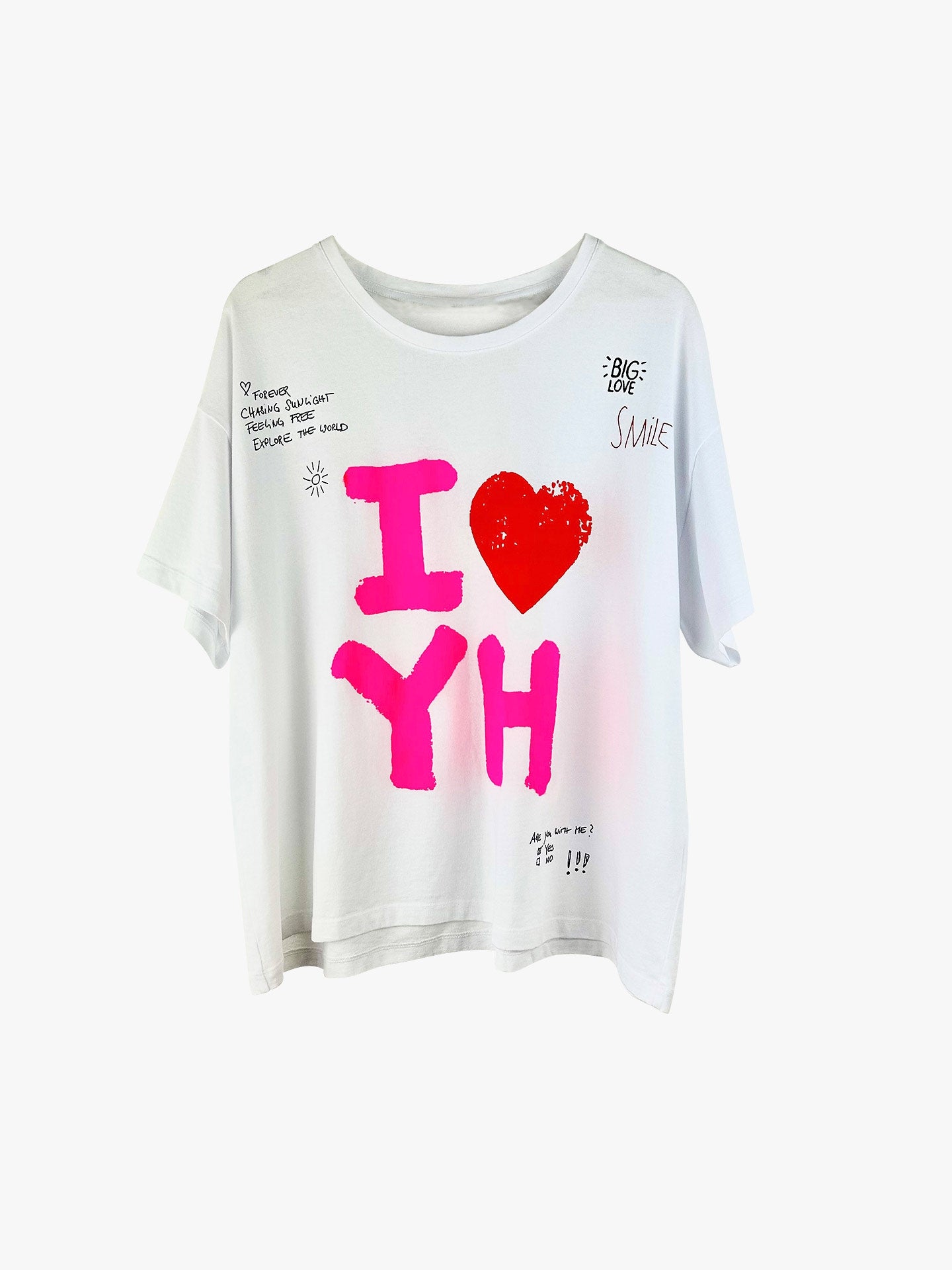 Yippie Hippie T-Shirt weiß