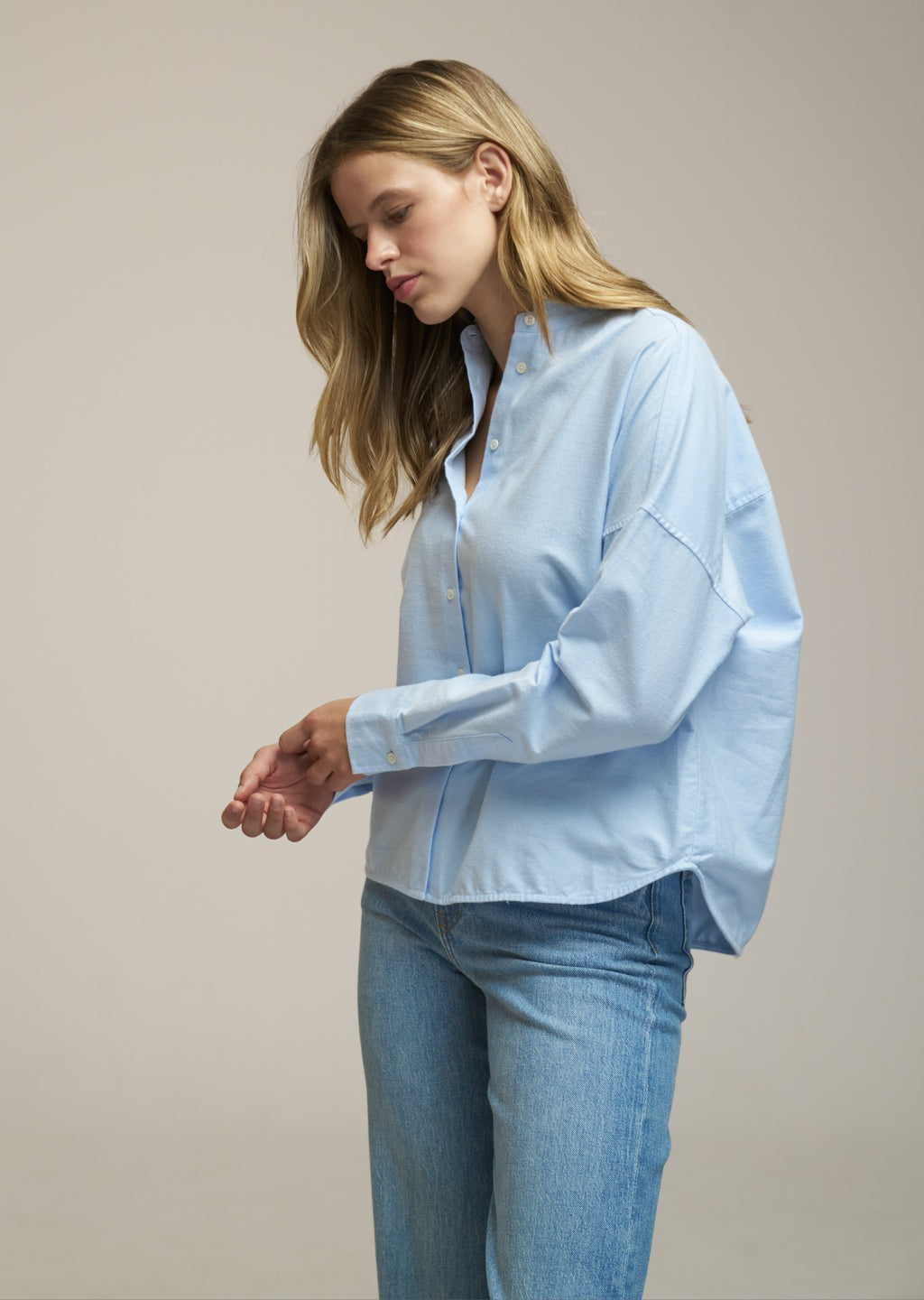0039 Italy Bluse - LUCY RAW - hell blau