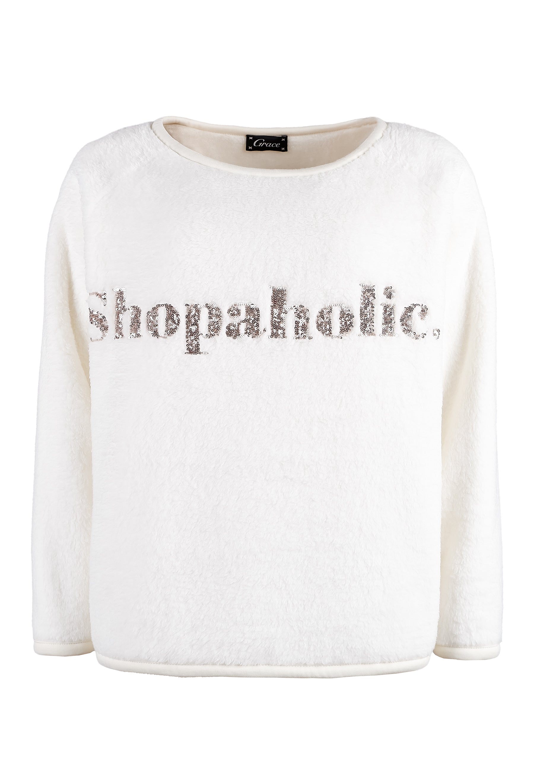 Grace Fashion Pulli-Teddy SHOPAHOLIC - off white
