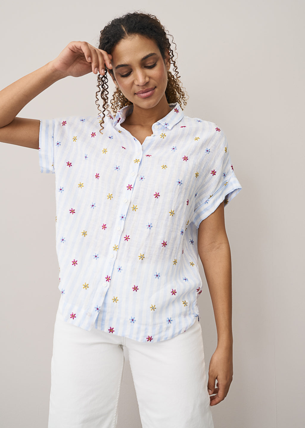 0039 Italy Bluse Dolly blau